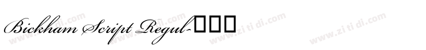 Bickham Script Regul字体转换